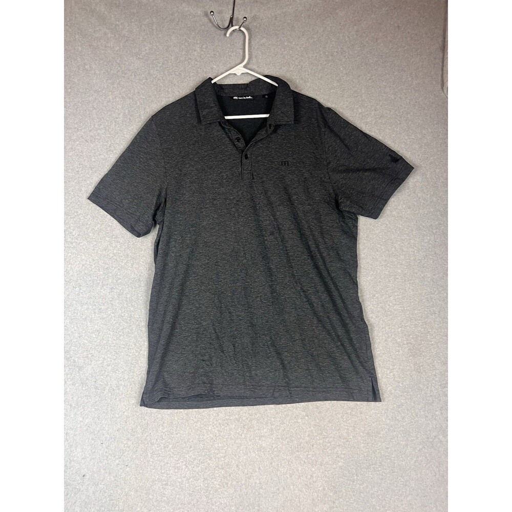 Travis Mathew Polo Shirt Mens 2XL XXL Heather Gray Stretch Performance Golf